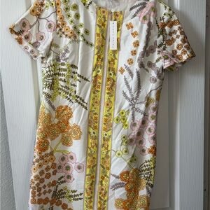 Trina Turk Yellow and Pink Patterned Dress